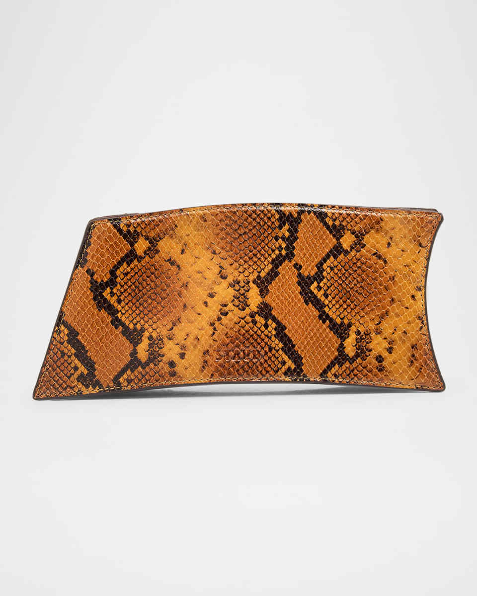 Coco Python-Embossed Leather Shoulder Bag
